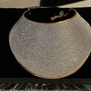 Elegant Silver and Gold Choker Necklace